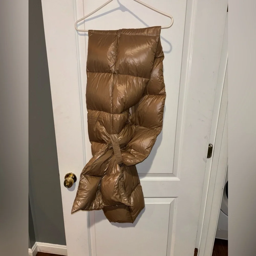 New! MACKAGE River Oversized Quilted Puffer Scarf Caramel Brown 🤎 OS NWT!